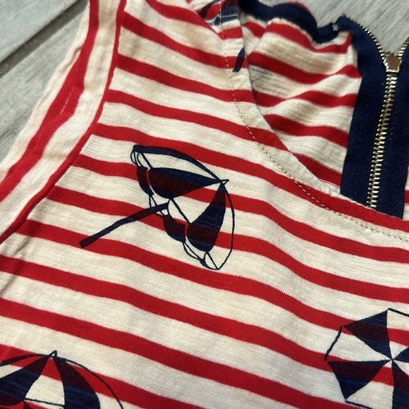 W5 Fun in the Sun Red White & Blue Summer Beach Umbrella Tank Size Small - Picture 2 of 3